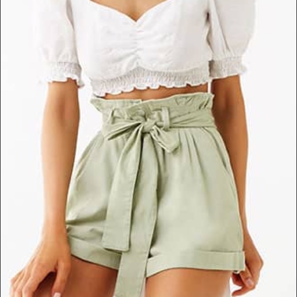 Forever 21 Belted Paperbag Shorts